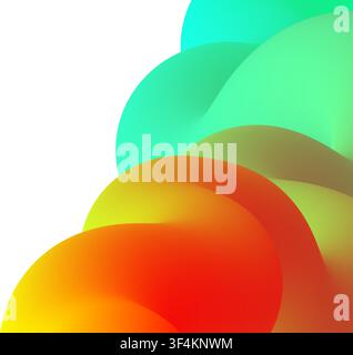 Abstract colorful fluid wave texture creating a vibrant digital art background Stock Vector