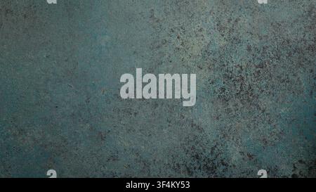Abstract dark teal canvas texture background with distressed grunge pattern. Stock Photo