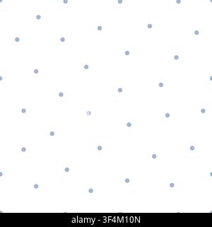 Blue polka dot seamless pattern. Vector illustration in soft pastel flat style. Minimal dotted background for nursery textiles, wrapping paper Stock Vector