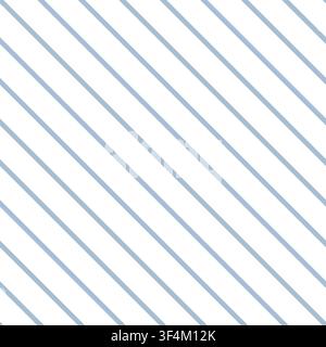 Blue diagonal stripe seamless pattern. Vector illustration in soft pastel flat style. Minimal geometric background for gift wrap, nursery textiles Stock Vector