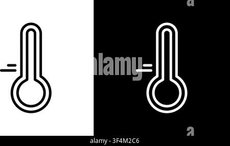 Thermometer With Speed Lines Icon Set. Temperature Measurement And Rapid Climate Change Symbol Collection. Weather Forecast, Heatwave, And Cooling Stock Vector