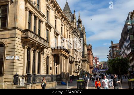 Buchanan Street and St. Vincent Street in Glasgow, Scotland Stock Photo