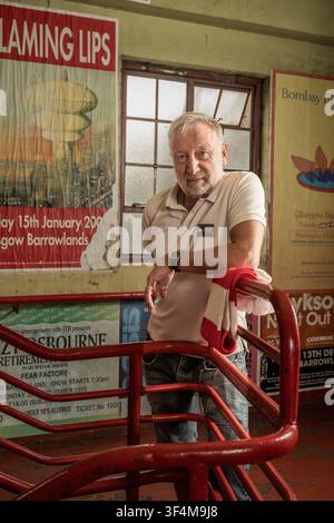 Portrait of Guitarist Peter Hook Backstage at Barrowlands Glasgow Stock Photo