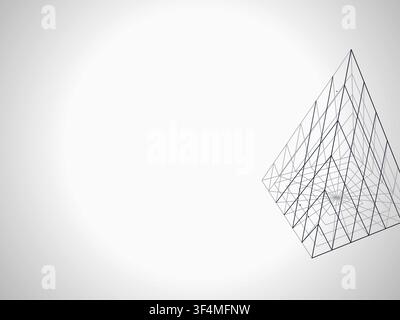 Wire Pyramid vector background with modern stock-friendly styling for microstock and commercial design projects. Stock Vector