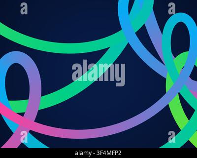 Bright Gradient Zigzag Bands vector background with minimal abstract composition for microstock and commercial design projects. Stock Vector