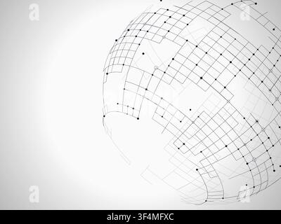 Tech Globe vector background with high-impact decorative layout for microstock and commercial design projects. Stock Vector