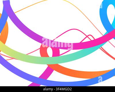 Bright Gradient Zigzag Bands vector background with crisp scalable linework for microstock and commercial design projects. Stock Vector