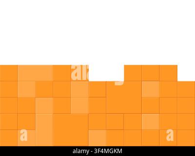 Minimal geometric background made from offset square slabs with a spacious 3D composition Stock Vector