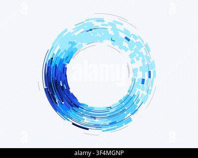 Tech Ring Segments vector background with versatile graphic elements for microstock and commercial design projects. Stock Vector