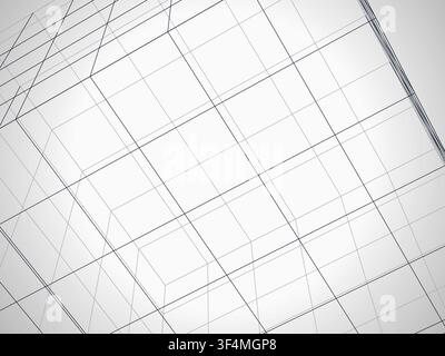 Wire Cube vector background with crisp scalable linework for microstock and commercial design projects. Stock Vector