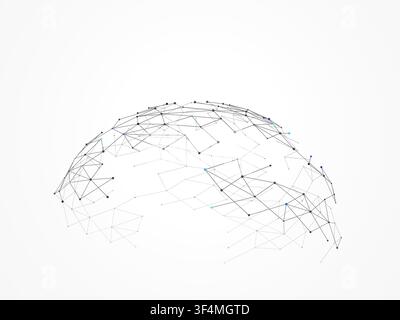 Polygonal Semi Sphere vector background with versatile graphic elements for microstock and commercial design projects. Stock Vector
