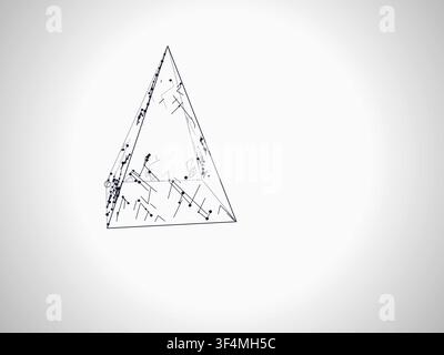Wire Pyramid vector background with balanced copy space for microstock and commercial design projects. Stock Vector