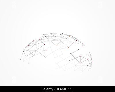 Polygonal Semi Sphere vector background with contemporary visual rhythm for microstock and commercial design projects. Stock Vector