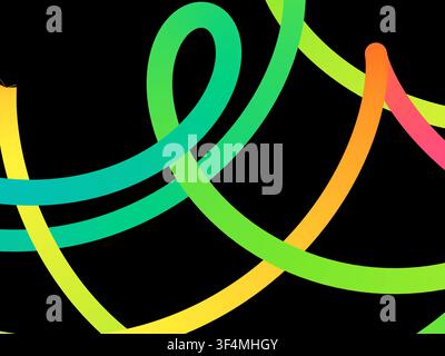 Decorative bright gradient zigzag bands illustration for editorial graphics, creative layouts, and modern visual branding. Stock Vector