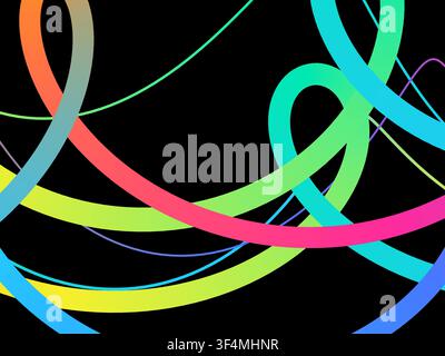 Decorative bright gradient zigzag bands illustration for print design, creative layouts, and modern visual branding. Stock Vector