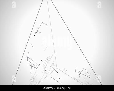Wire Pyramid vector background with crisp scalable linework for microstock and commercial design projects. Stock Vector