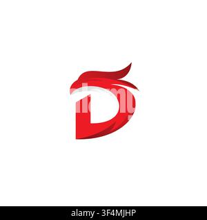 Letter D Eagle Logo Design. Eagle Icon Vector With Letter D Symbol Stock Vector
