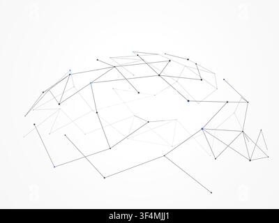 Decorative polygonal semi sphere illustration for social media posts, creative layouts, and modern visual branding. Stock Vector