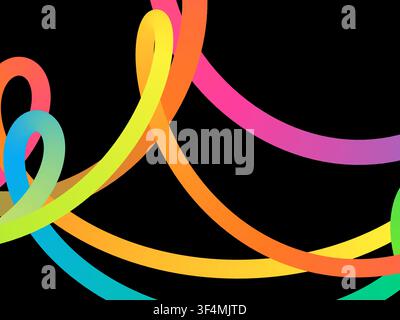 Bright Gradient Zigzag Bands vector background with bright commercial color accents for microstock and commercial design projects. Stock Vector