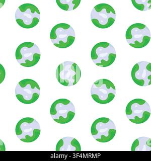 Playful planet pattern for fabric, wallpaper, wrapping, stationery Stock Vector