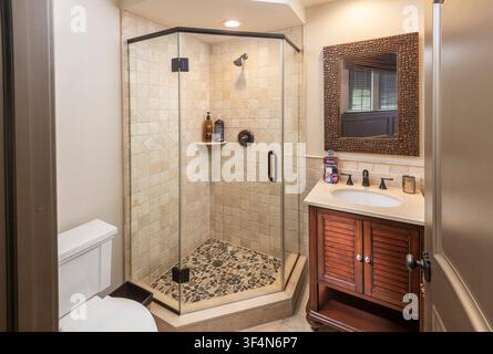 Luxury bathroom interior, New Jersey, USA Stock Photo