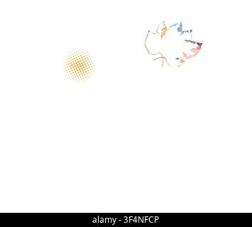 Heart of autumn twigs. Autumn frame. I love autumn. Hand drawn. Not AI, vector illustration. Stock Vector