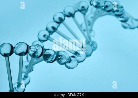 Dna double helix structure representing science and genetics Stock Photo