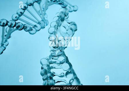 Dna double helix structure creating genetic code Stock Photo