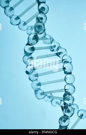 Dna double helix structure representing genetic biology science Stock Photo