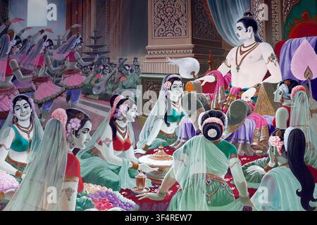 Viharn Sien Chinese Temple. Siddhartha Gautama married Princess Yasodhara Pimpa at the age of sixteen. Pattaya, Thailand. Stock Photo