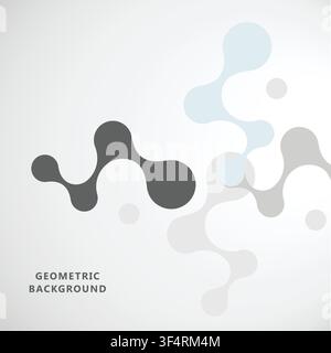 Flow and Structure. Modern Template with Rounded Symmetry Digital Interfaces. Vector illustration Stock Vector