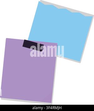 Sticky note paper vector illustration isolated on white background Stock Vector