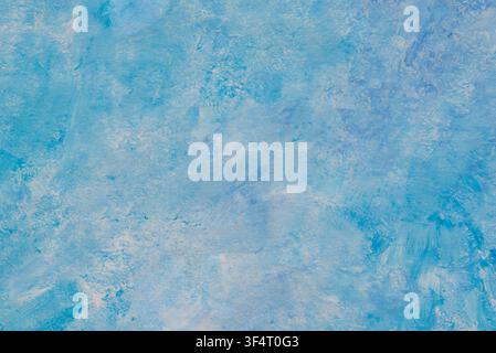 blue abstract watercolor background painted on paper texture Stock Photo