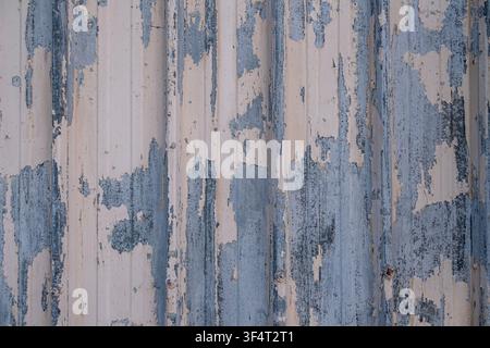 Close-up of metal wall with peeling paint Stock Photo