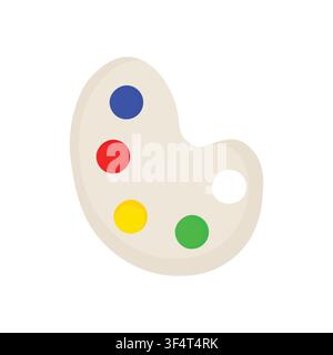 Color palette illustration isolated simple flat style on white. Stock Vector