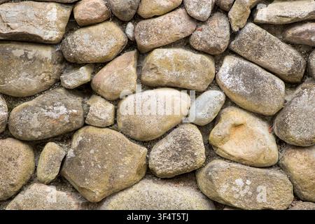 pebble stone wall background Stock Photo