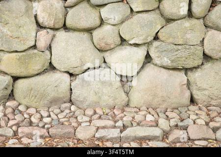 pebble stone wall background Stock Photo