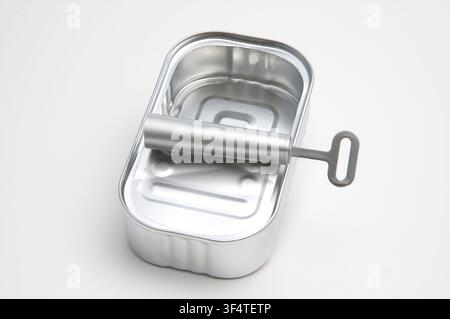 Empty tin can Stock Photo