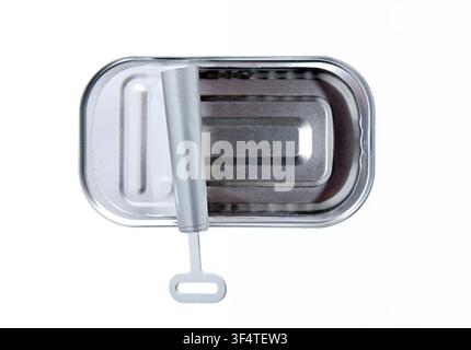 Empty tin can Stock Photo
