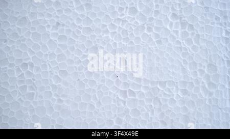 Expanded Polystyrene Foam Texture Surface Macro Background Stock Photo