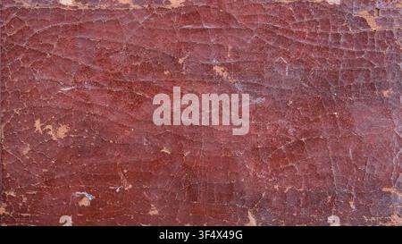 Old Red Cracked Leather Texture Background Macro Stock Photo