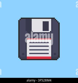 Pixel art Floppy Disk game asset design Stock Vector