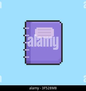 Pixel art book game asset design Stock Vector