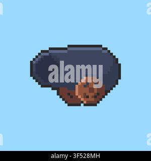 Pixel art Cannon game asset design Stock Vector