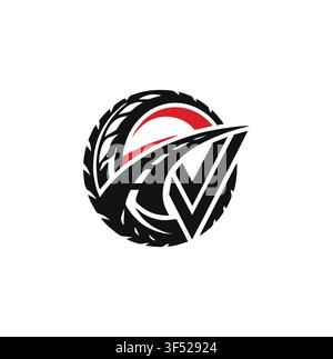 Professional Modern Automotive Tire Road Service Logo Design Vector Stock Vector