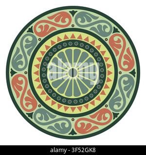 Design of a decorative colored mosaic piece Stock Vector