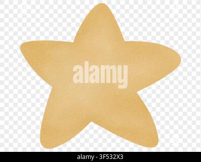 Watercolor star cookie Christmas dessert illustration vector. Stock Vector