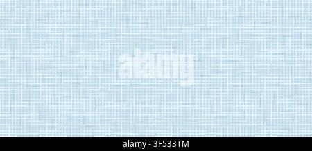 Blue burlap linen seamless realistic texture. Linen fabric cloth woven pattern. Rough woven hessian textile. Canvas cotton backdrop bg. Vector illustr Stock Vector