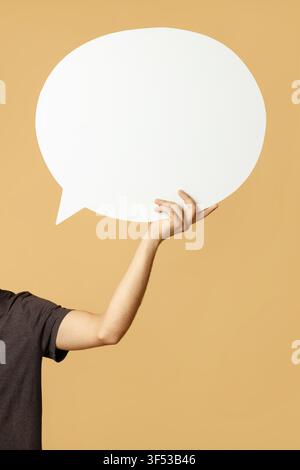 Thoughts, feedback, review and reflections of man Stock Photo