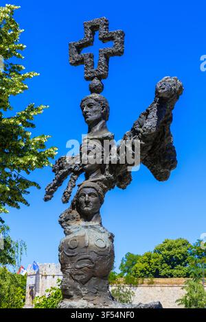 The Metamorphosis of Constantine monument (a tribute to Roman Emperor Constantine the Great who legalized Christianity) in Nis, Serbia Stock Photo